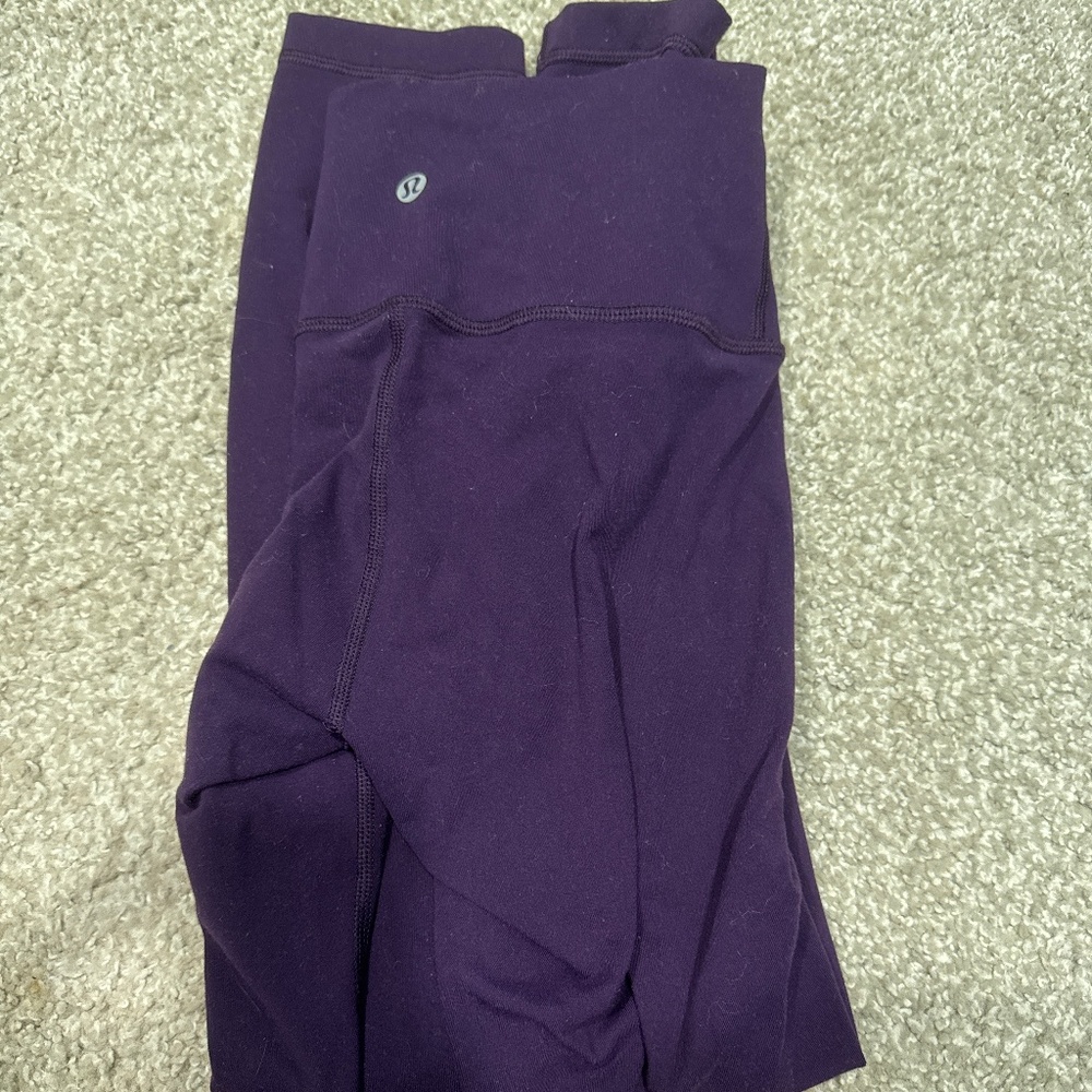 Lululemon 3/4 Purple Leggings